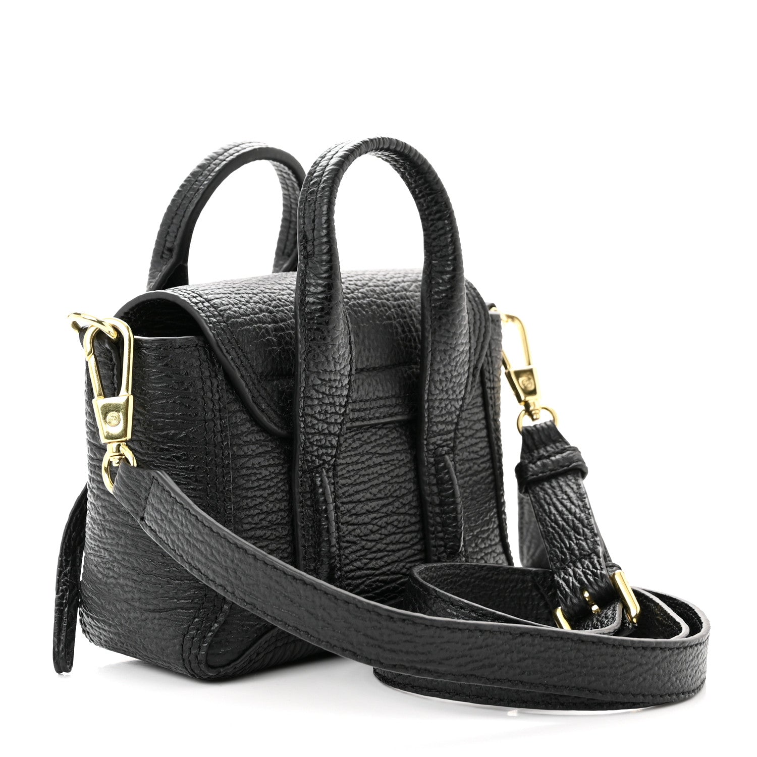 3.1 Phillip Lim Textured Calfskin Nano Pashli Satchel Black 3 of 11