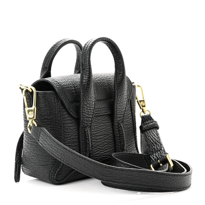 3.1 Phillip Lim Textured Calfskin Nano Pashli Satchel Black 3 of 11