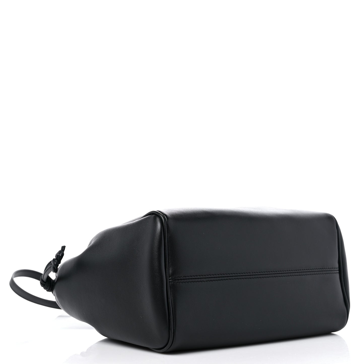 Smooth Calfskin Cuir Small Triomphe Cabas Drawstring Black