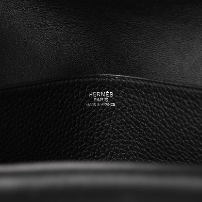 Hermes Taurillon Clemence Halzan 31 GM Black 7 of 17