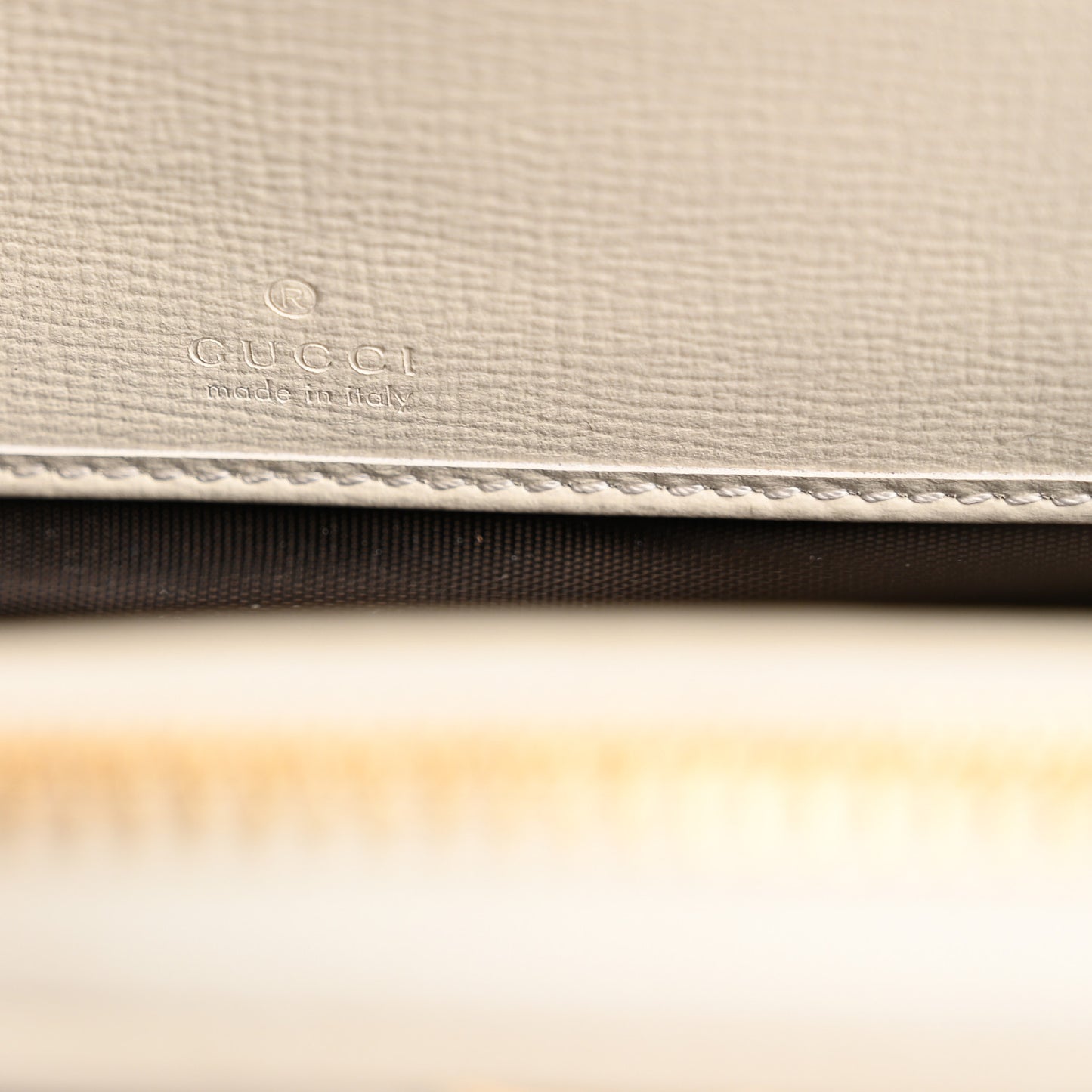 GG Supreme Monogram Azalea Calfskin Horsebit 1955 Zip Around Wallet Beige Ebony Mystic White