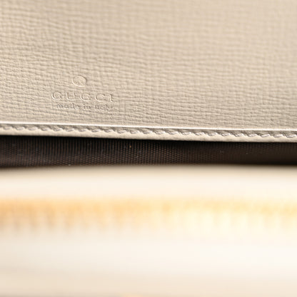 Gucci GG Supreme Monogram Azalea Calfskin Horsebit 1955 Zip Around Wallet Beige Ebony Mystic White 6 of 11