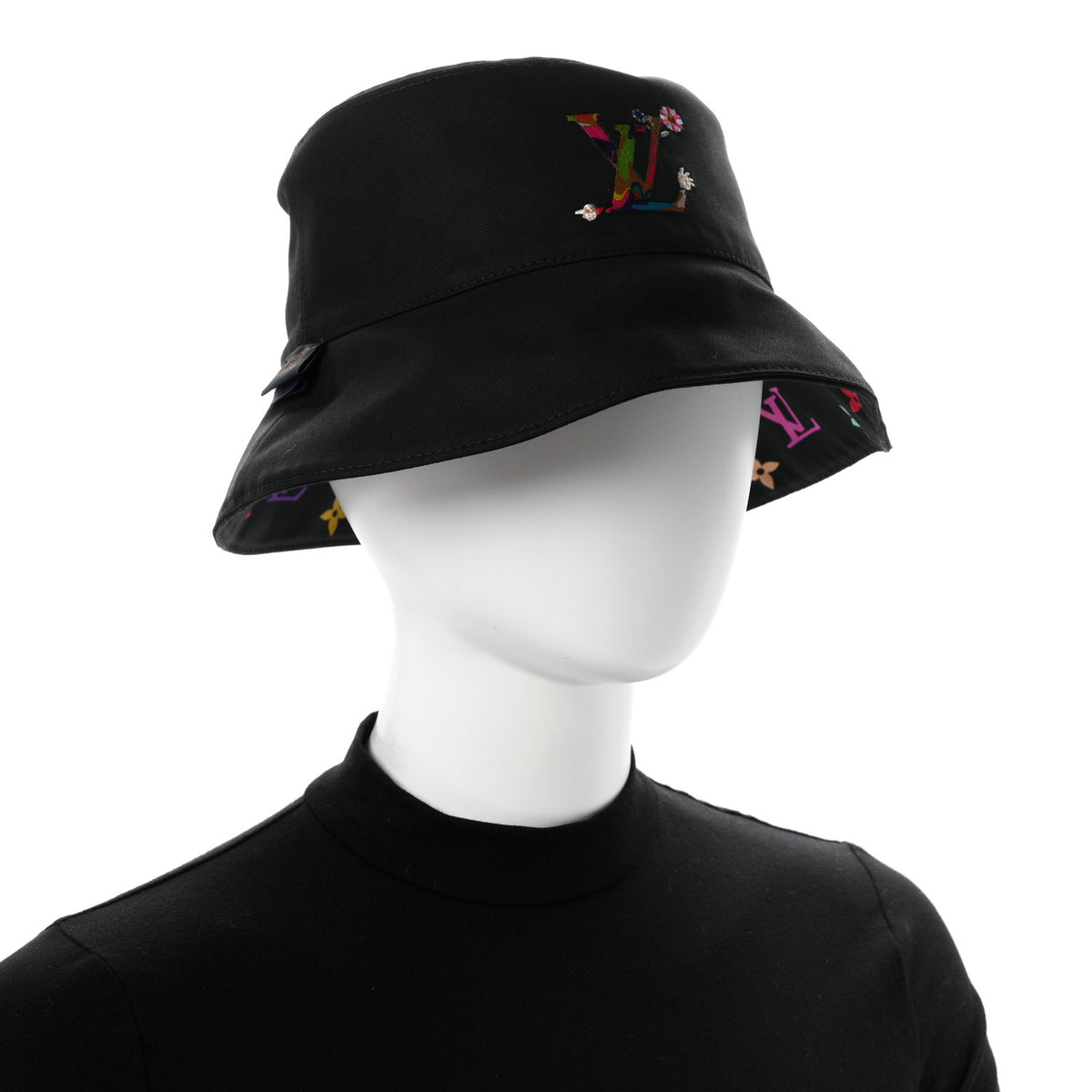 Louis Vuitton LV X TM Reversible Superflat Bucket Hat S Black 2 of 15
