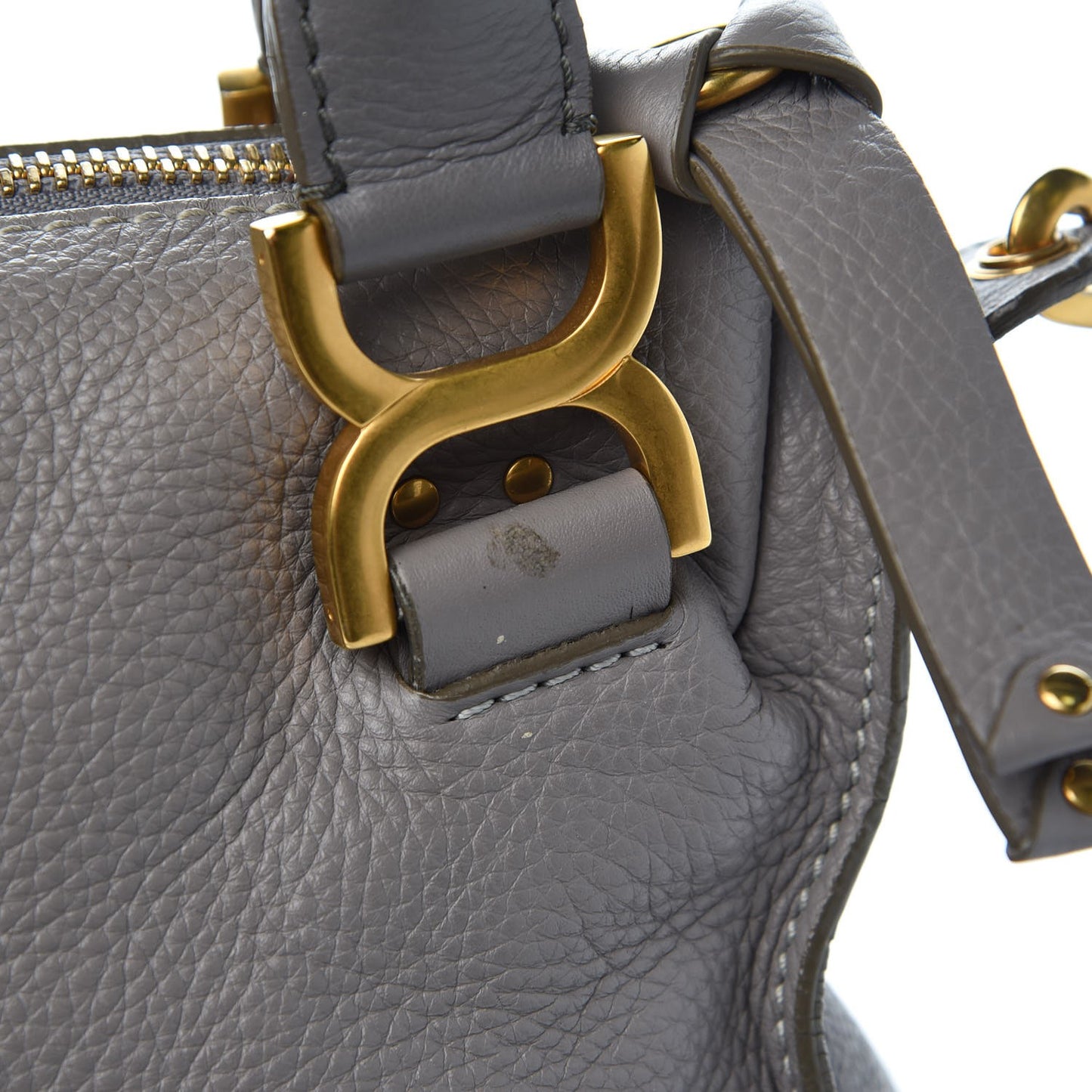 Calfskin Medium Marcie Satchel Cashmere Grey