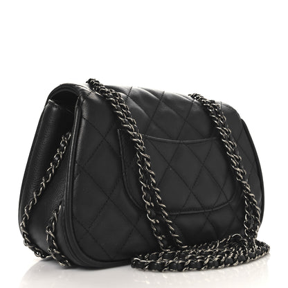 Chanel Calfskin Quilted Small Frame In Chain Flap Black 3 of 10