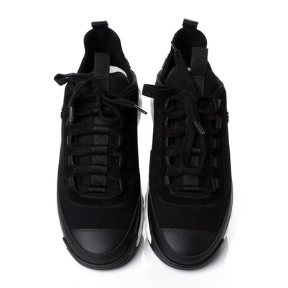 Chanel Velvet Calfskin Mixed Fibers CC Sneakers 38 Black 5 of 11