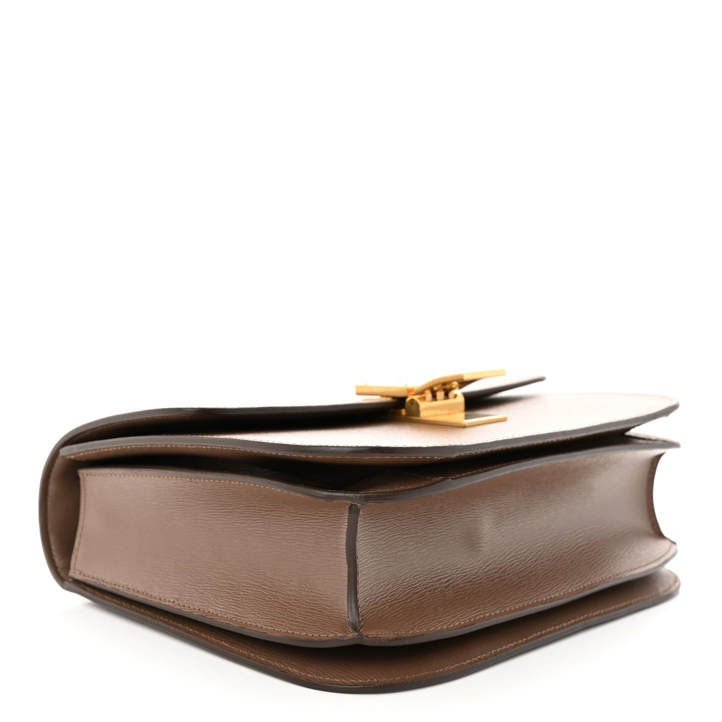 Liege Calfskin Medium Classic Box Flap Bag Taupe