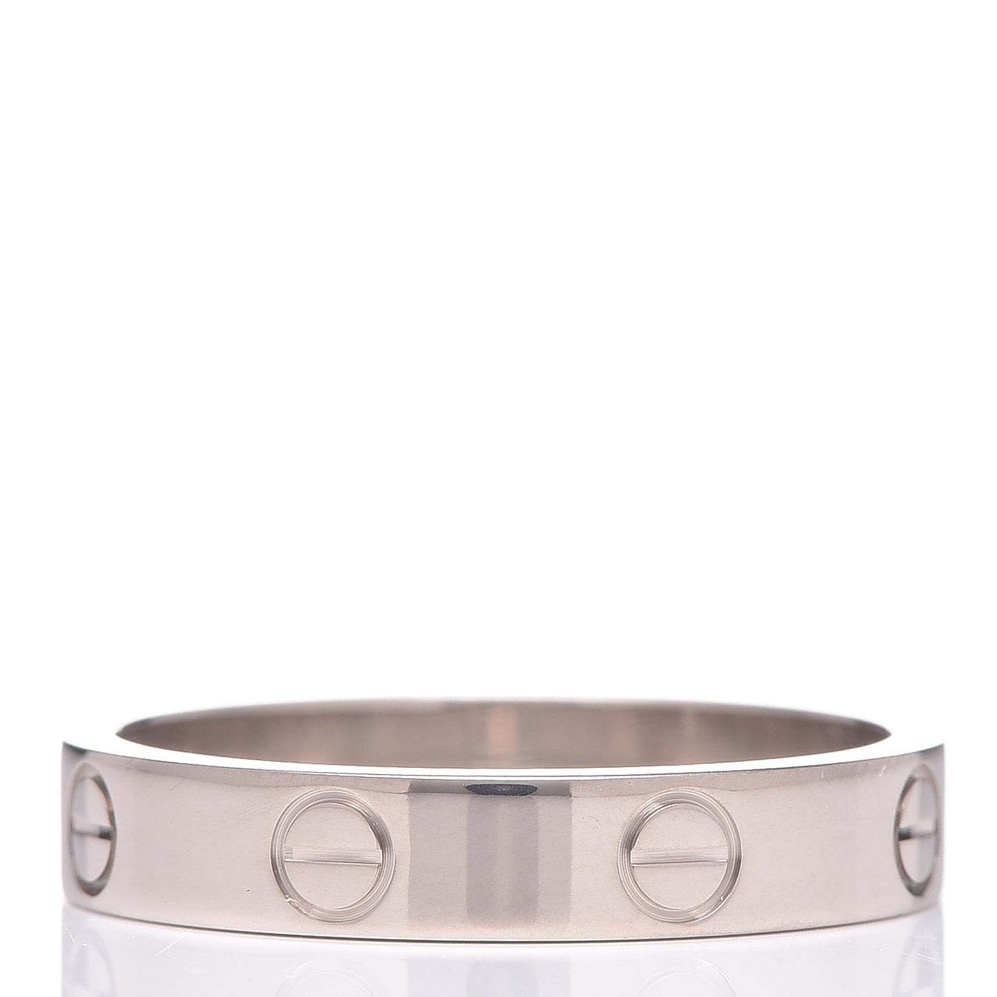 18K White Gold 3.5mm LOVE Wedding Band Ring 53 6.25