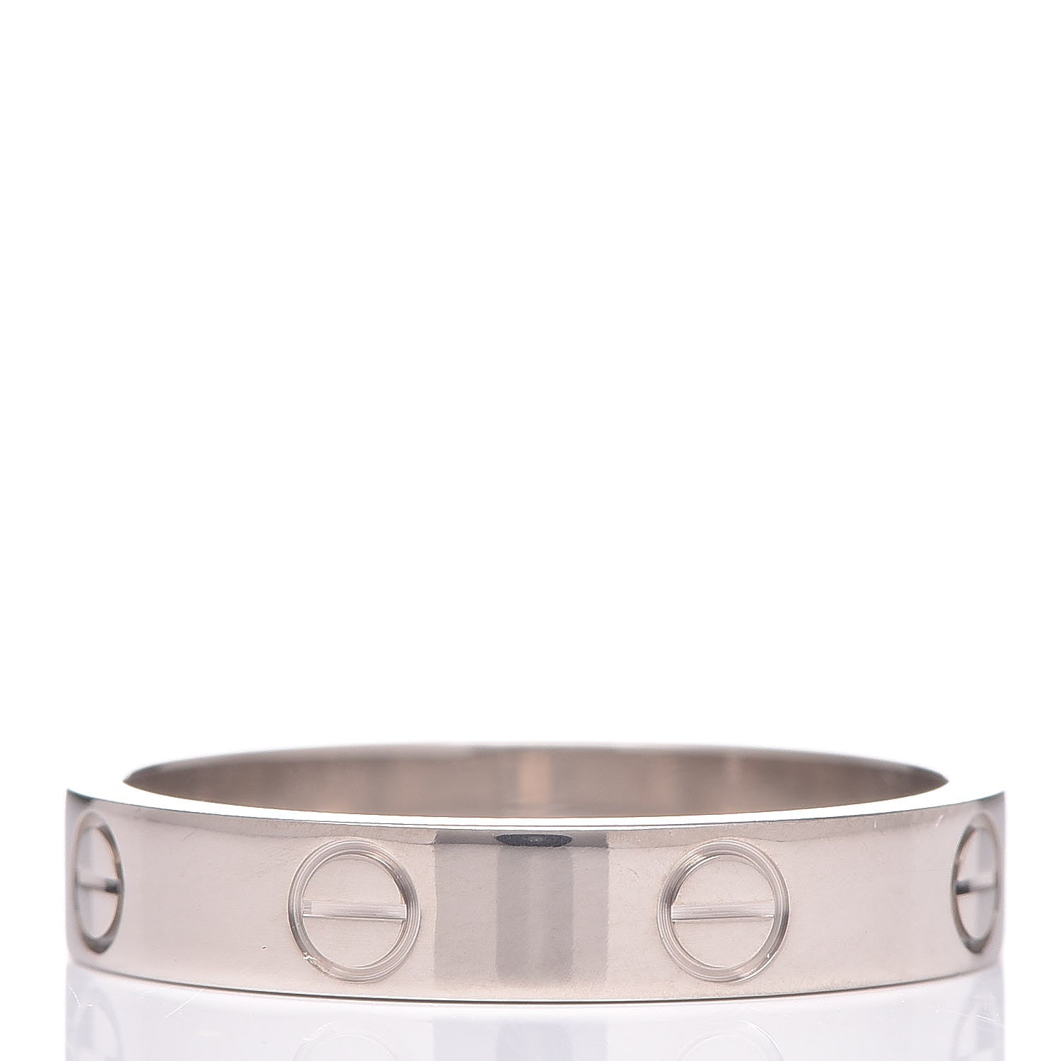 Cartier 18K White Gold 3.5mm LOVE Wedding Band Ring 53 6.25 3 of 8