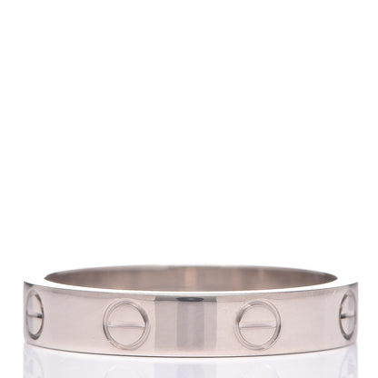 Cartier 18K White Gold 3.5mm LOVE Wedding Band Ring 53 6.25 3 of 8