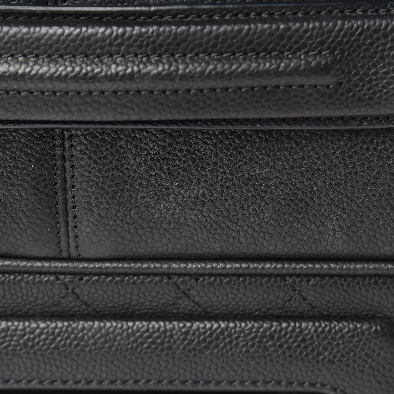 Chanel Caviar Stitched Trolley Rolling Luggage Black 14 of 15