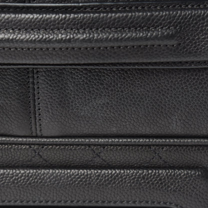 Chanel Caviar Stitched Trolley Rolling Luggage Black 14 of 15