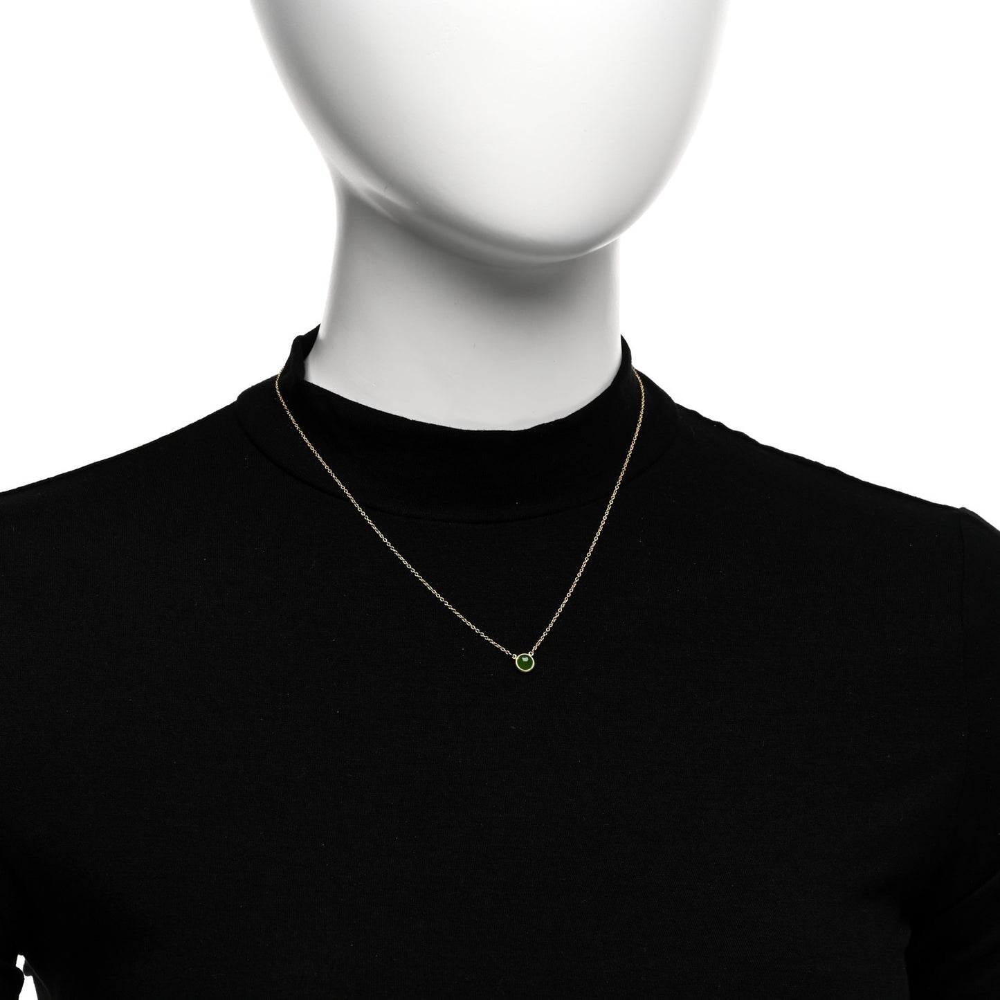 18K Yellow Gold Jade Elsa Peretti Color By The Yard Pendant Necklace