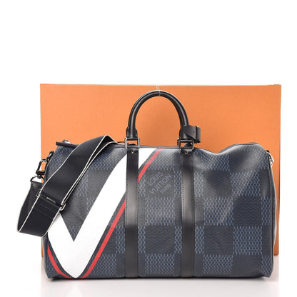 Louis Vuitton Damier Cobalt America's Cup Regatta Keepall Bandouliere 55 7 of 7