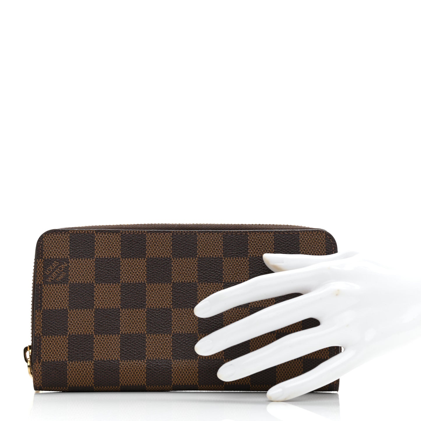 Damier Ebene Zippy Wallet Rose Ballerine
