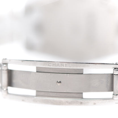Chanel Stainless Steel Ceramic Diamond 33mm J12 Quartz Watch White 6 of 6
