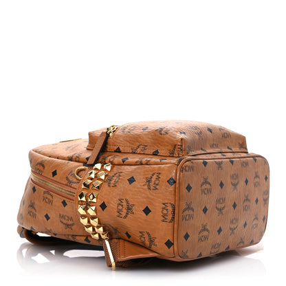 MCM Visetos Small Side Stud Stark Backpack Cognac 4 of 13