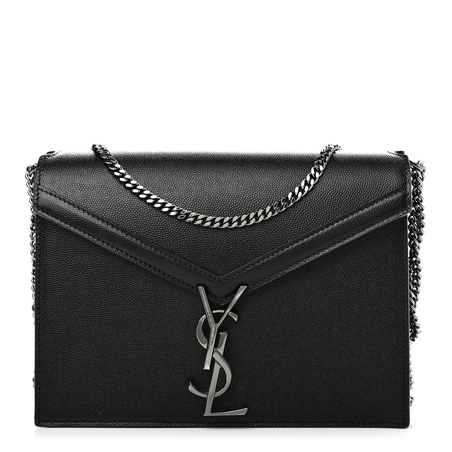 Saint Laurent Grain De Poudre Monogram Cassandra Clasp Bag Black Rouge Legion 1 of 10