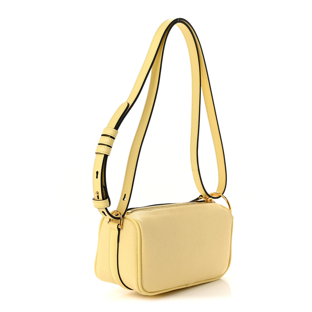 Grainy Calfskin Half Horsebit Mini Shoulder Bag Yellow