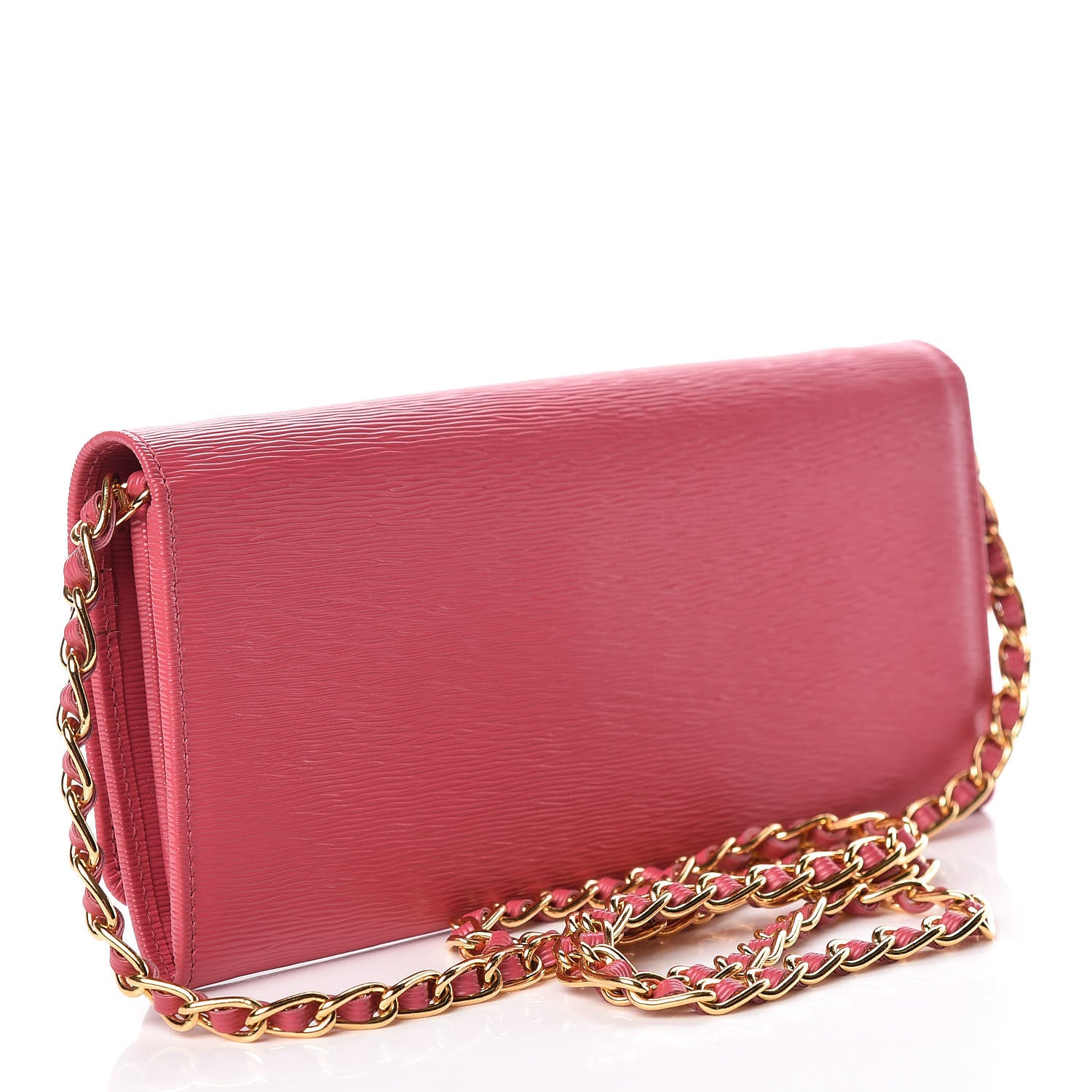 Prada Vitello Move Oro Chain Wallet Peonia 3 of 11
