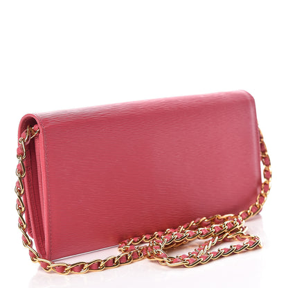 Prada Vitello Move Oro Chain Wallet Peonia 3 of 11