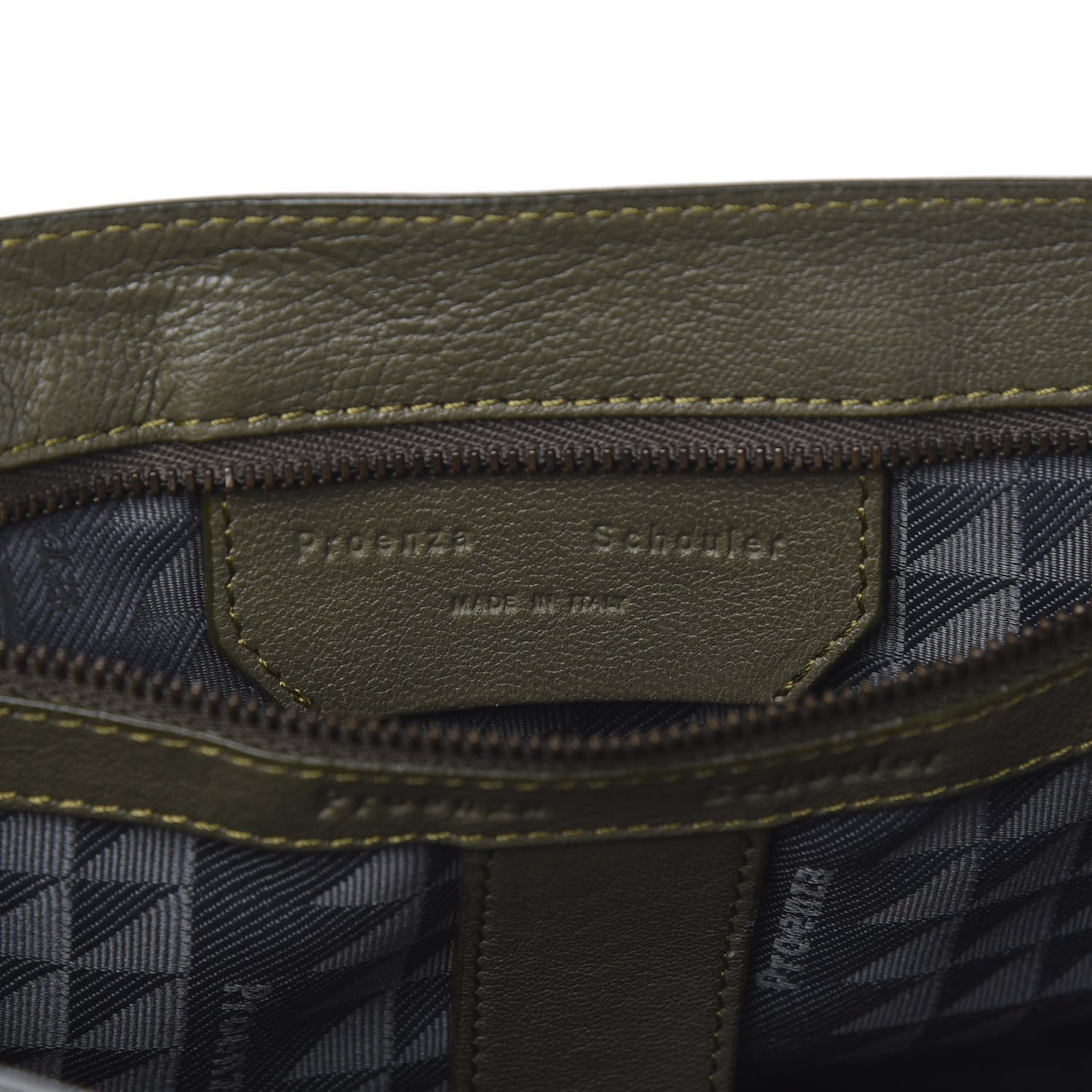 Lambskin Medium PS1 Satchel Dark Olive
