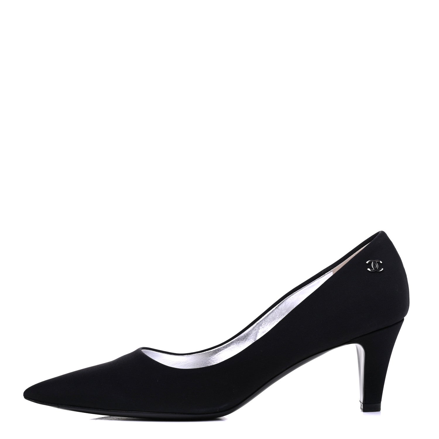 Chanel Satin Pumps 37.5 Black 1 of 13