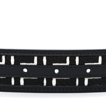 Fendi X MARC JACOBS Canvas Vitello King FF Belt 70 28 Black White 3 of 6