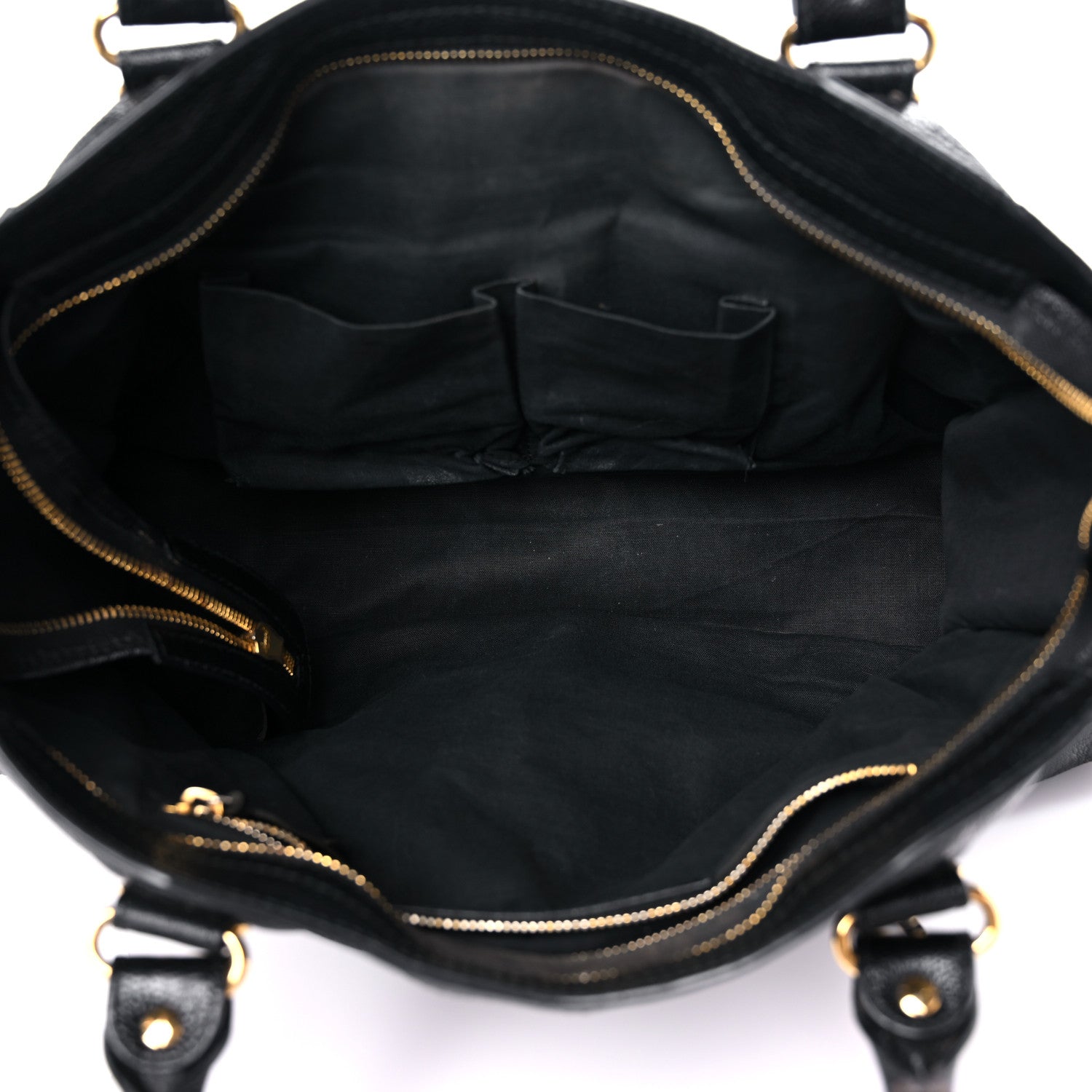 Balenciaga Chevre Gold Metallic Edge Hardware City Black 5 of 18