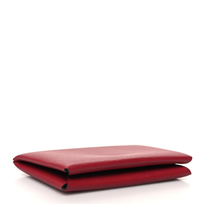 Hermes Evercolor Verso Calvi Card Case Rouge Grenat Glycine 4 of 11