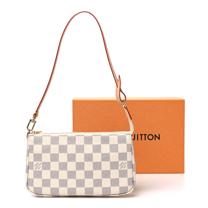 Louis Vuitton Damier Azur Pochette Accessories NM Rose Ballerine 10 of 10