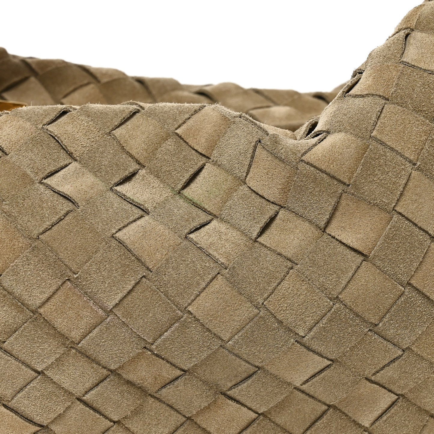 Suede Calfskin Intrecciato Teen Jodie Hobo Beige