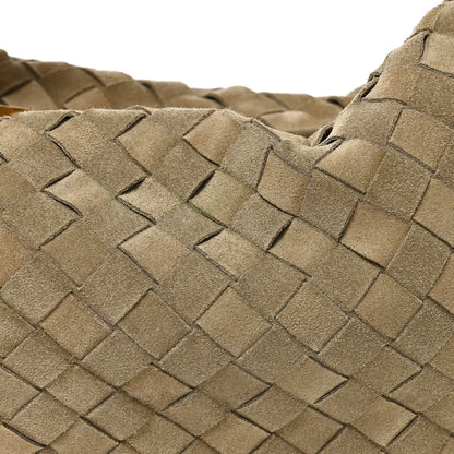 Bottega Veneta Suede Calfskin Intrecciato Teen Jodie Hobo Beige 8 of 10