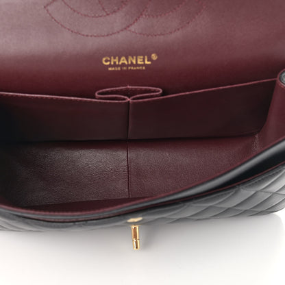 Chanel Lambskin Quilted Jumbo Double Flap Black 5 of 10