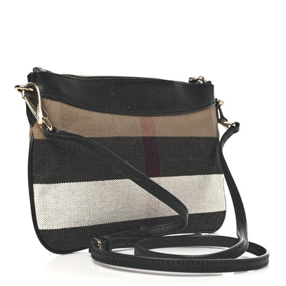 Burberry Mega Check Peyton Crossbody Clutch Bag Black 3 of 10