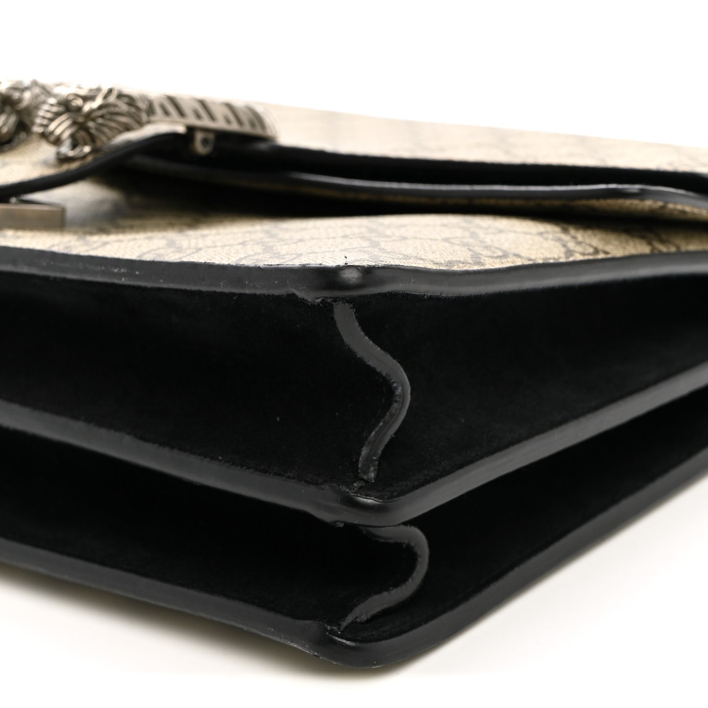 GG Supreme Monogram Medium Dionysus Shoulder Bag Black