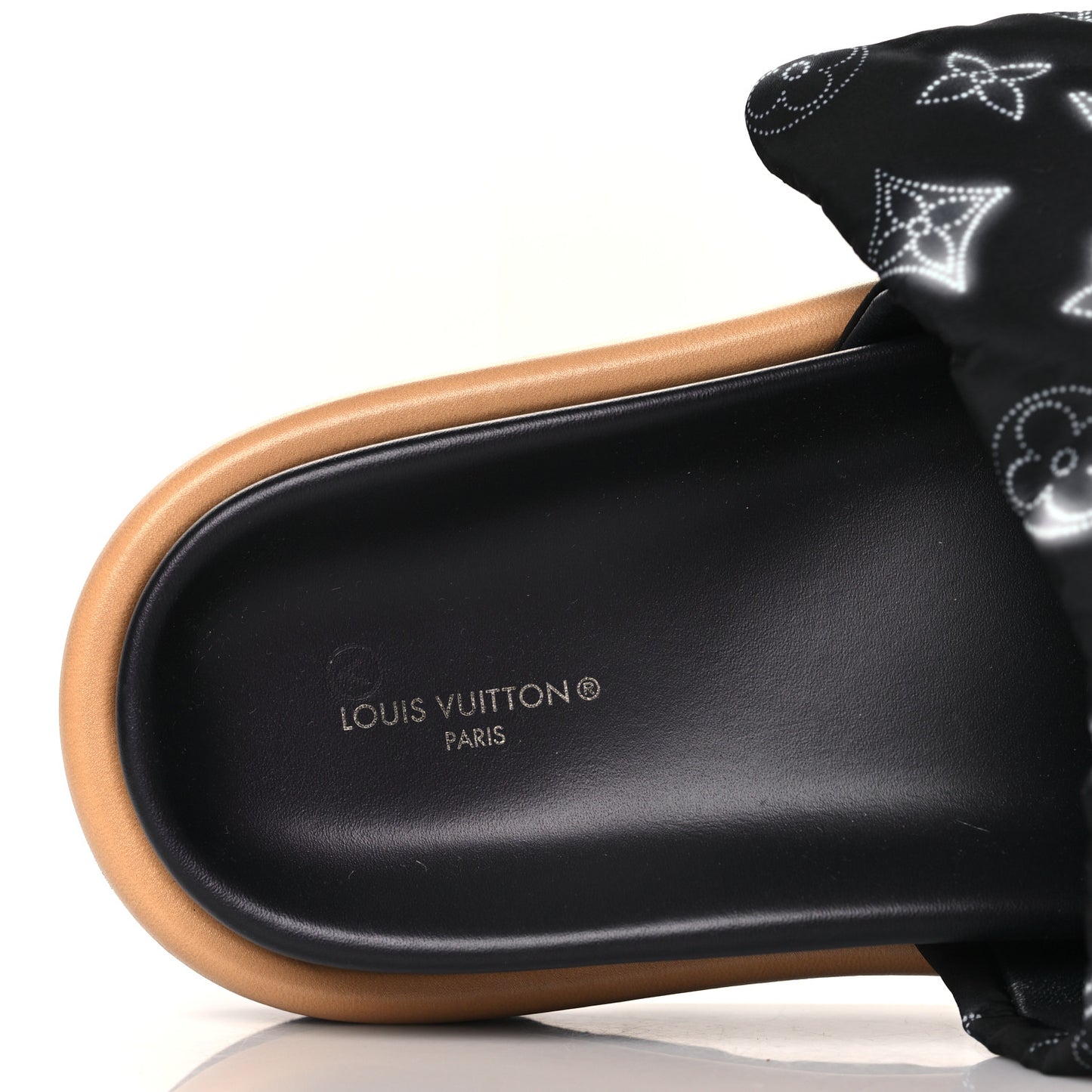 Nylon Monogram Womens Pool Pillow Comfort Mules 39 Navy Blue