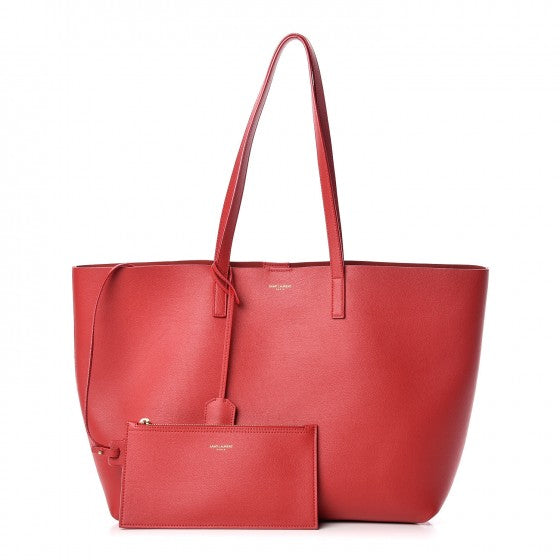 Calfskin Large Shopping Tote Red