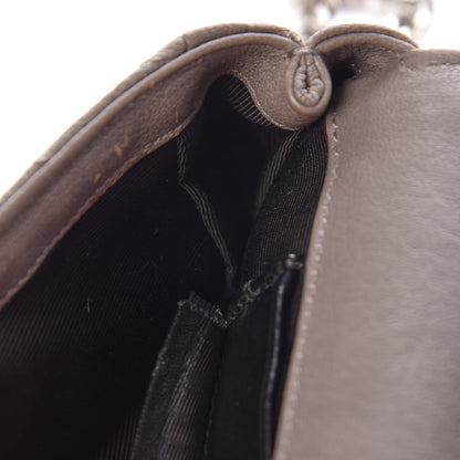 Saint Laurent Sheepskin Matelasse Chevron Monogram Classic Baby Chain Bag Fog 9 of 9