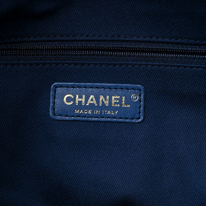 Chanel Denim Quilted CC Denim Trip Shoulder Bag Blue 6 of 9