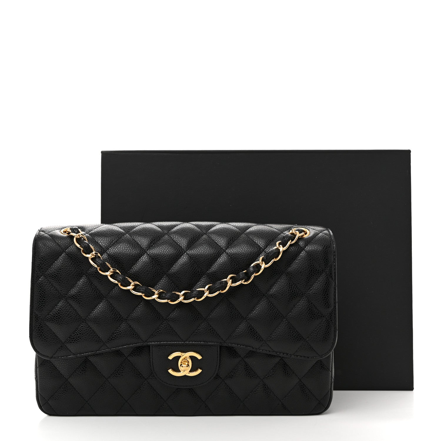 Chanel Caviar Quilted Jumbo Double Flap Black 12 of 12