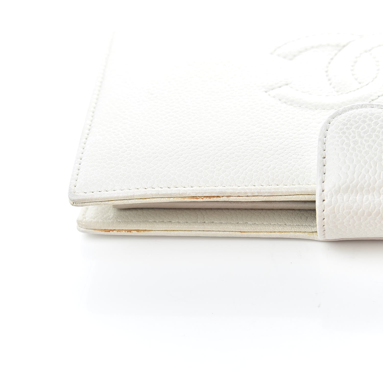 Chanel Caviar Timeless CC French Wallet White 11 of 14