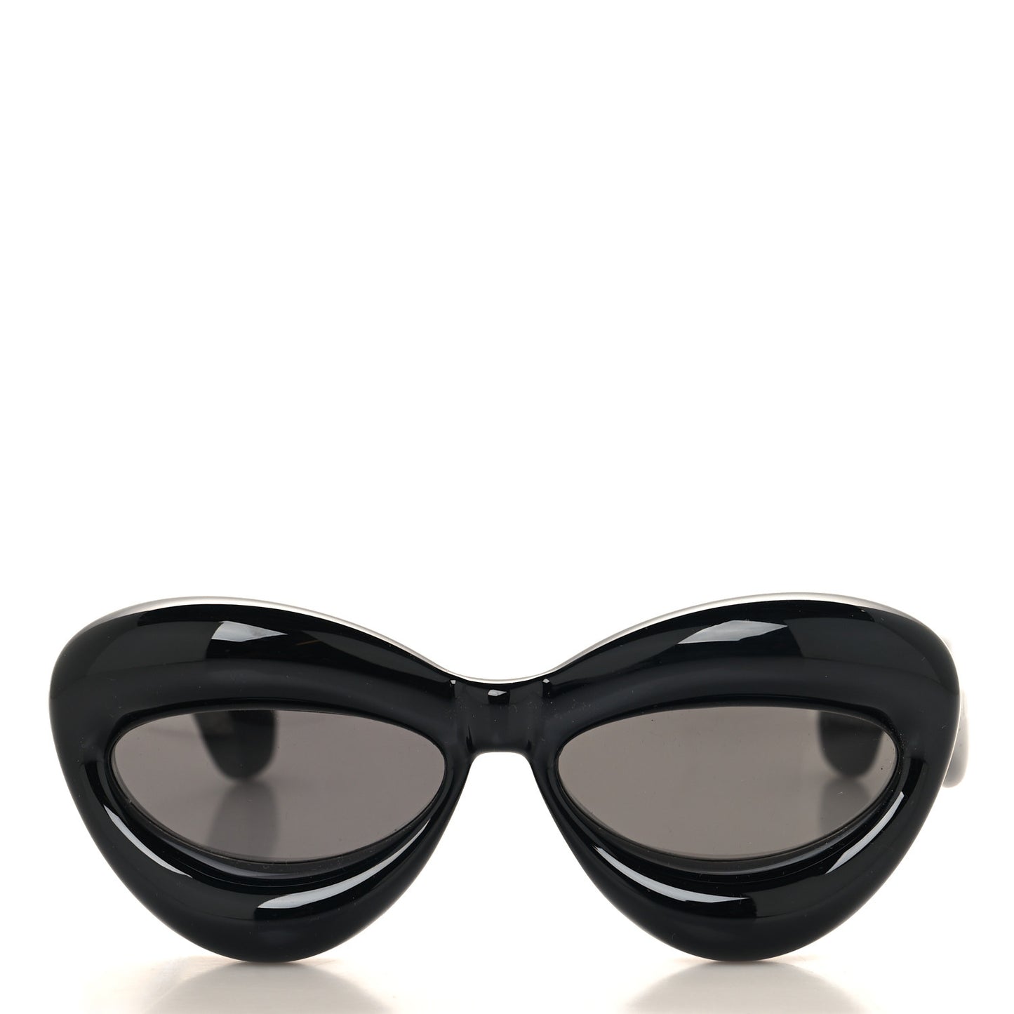 Acetate Inflated Cat-Eye Sunglasses LW40097I Black