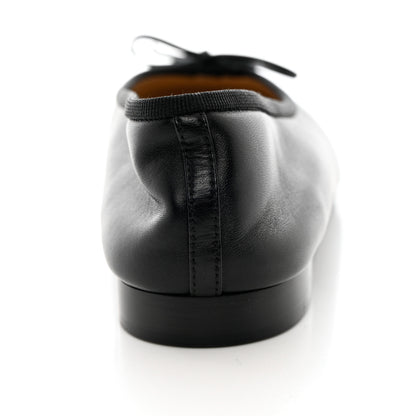 Chanel Lambskin Patent Cap Toe Ballerina Flats 41 Black 11 of 12
