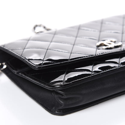 Chanel Patent Quilted Brilliant Wallet On Chain WOC Black 7 of 10