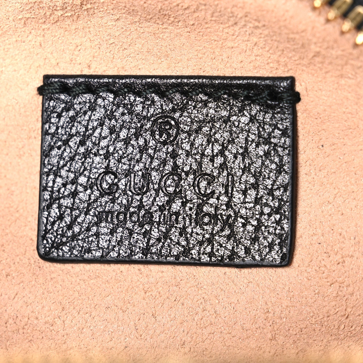 Gucci Grained Calfskin Web Mini Ophidia Round Shoulder Bag Black 6 of 10
