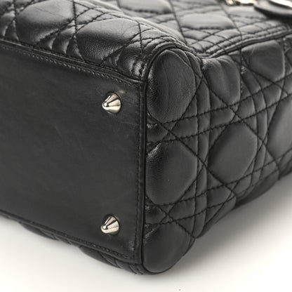 Christian Dior Lambskin Cannage Medium Lady Dior Black 8 of 9