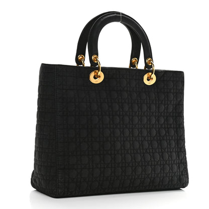 Christian Dior Nylon Cannage Large Lady Dior Black 3 of 10