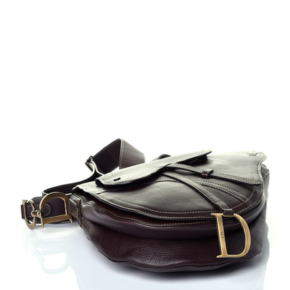 Christian Dior Calfskin Baudrier Saddle Bag Dark Brown 4 of 9