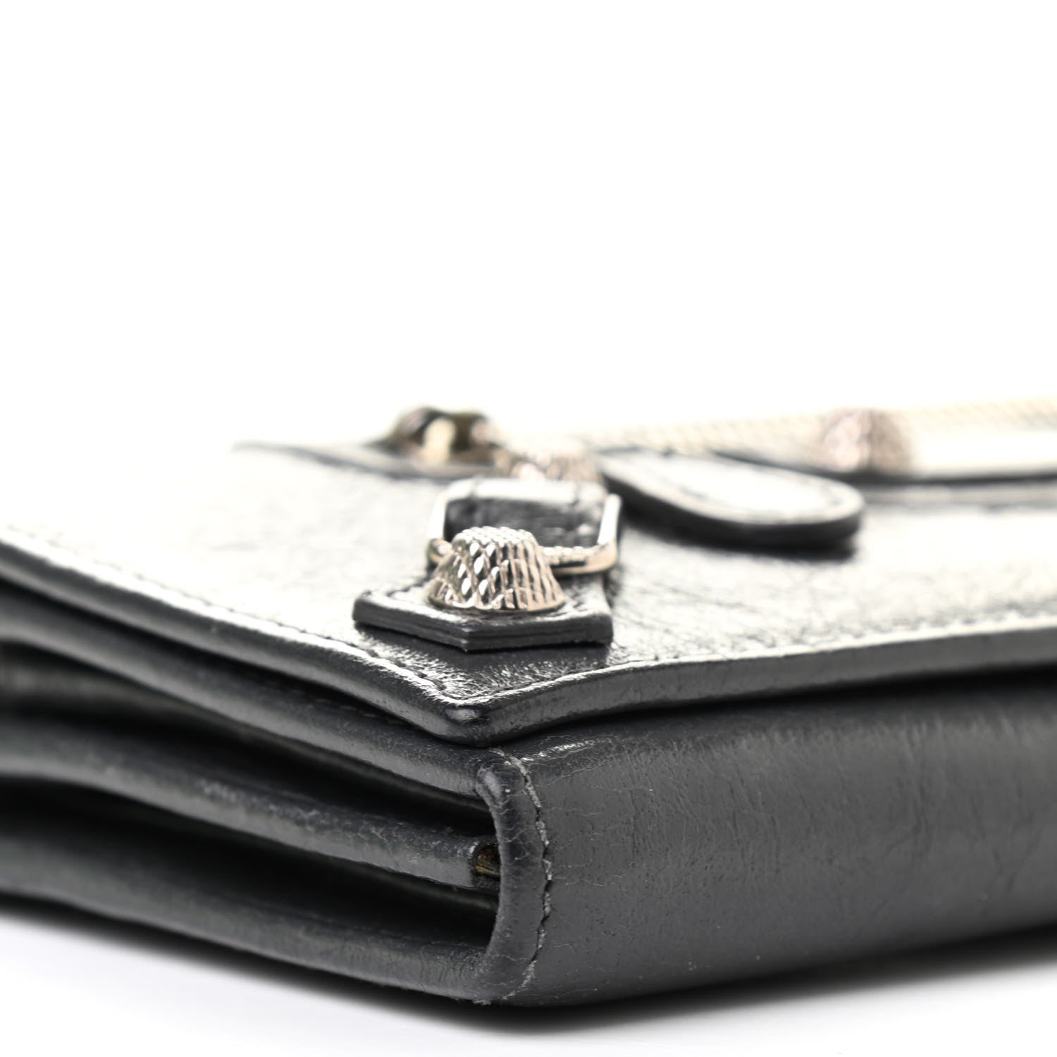 Balenciaga Agneau Giant 12 Silver Hardware Money Wallet Gris Fossile 10 of 11